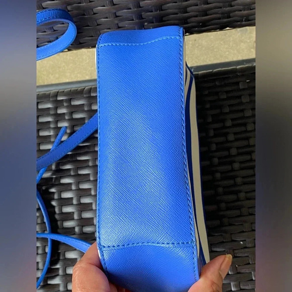 Kate Spade Sunglasses Blue & White Shoulder/Cross Body Bag - Picture 10 of 13